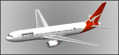 Qantas Australia 767 300 Boeing 3D Model